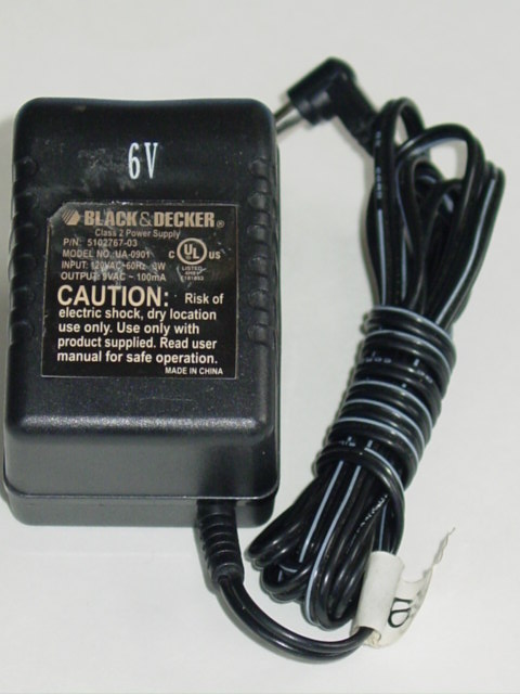 NEW Black & Decker 5102767-03 AC Adapter UA-0901 9VAC 100mA 510276703